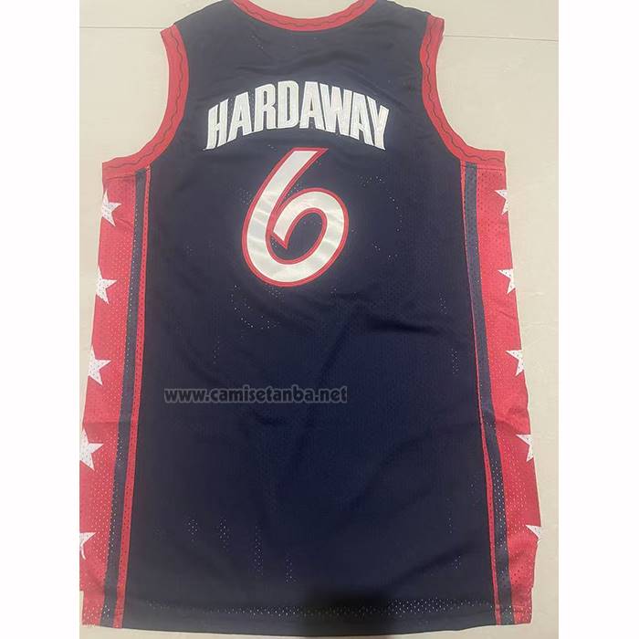Camiseta USA 1996 Anfernee Hardaway NO 6 Azul